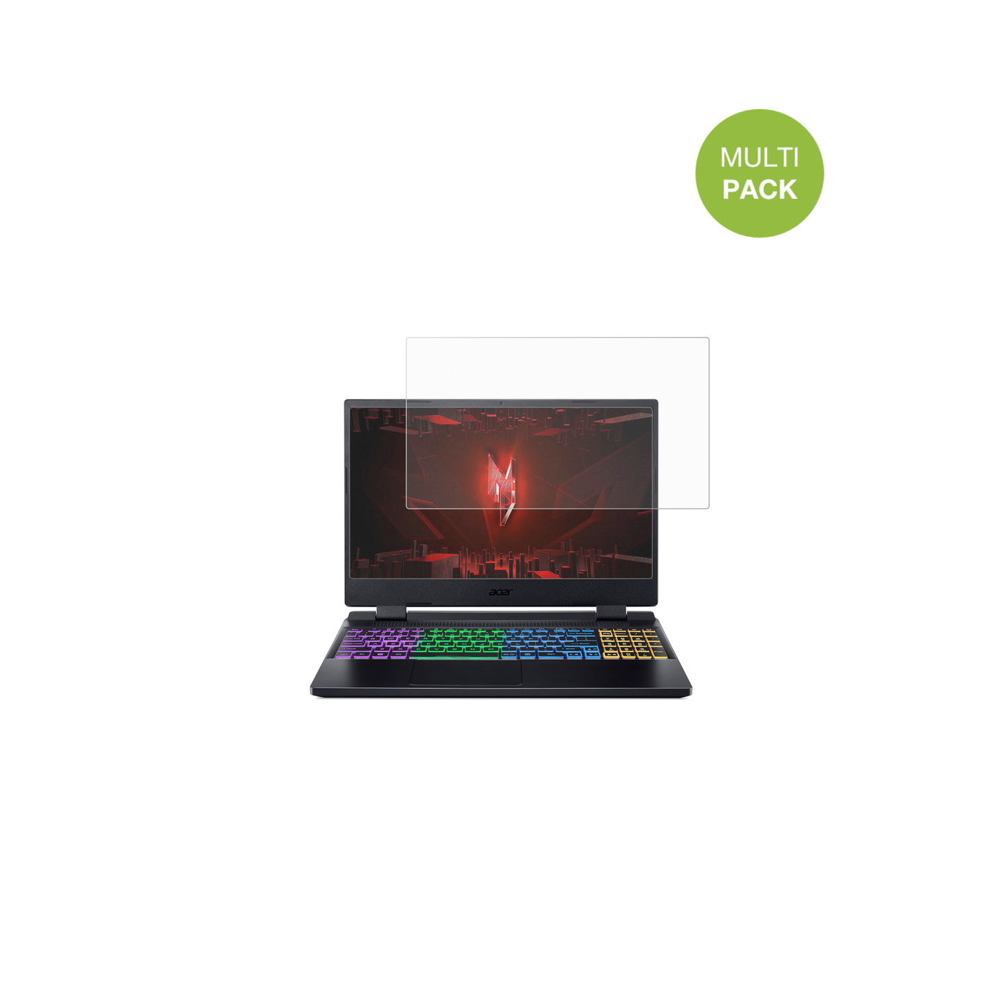 AcerNitro 5 AB515-46 mit aufgebrachter dipos Displayschutzfolie, die lästige Fingerabdrücke minimiert