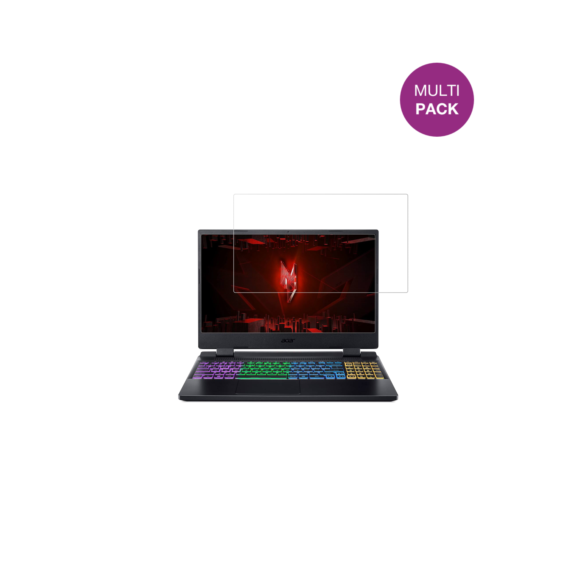 AcerNitro 5 AB515-46 mit aufgebrachter dipos Displayschutzfolie, glasklare Darstellung ohne Einschränkungen