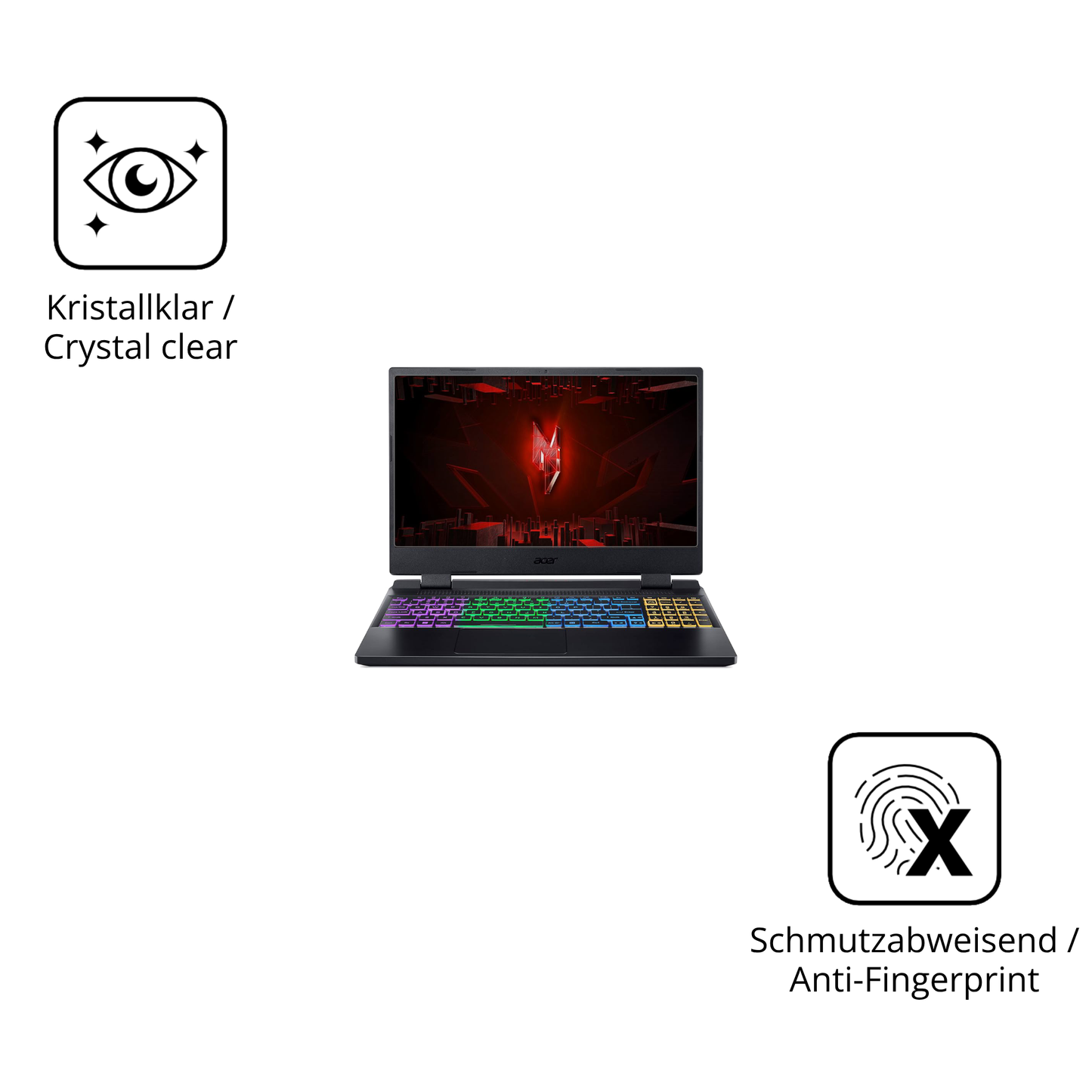 Flexible TPU-Folie passend zugeschnitten für Acer Nitro 5 AB515-46, vollständige Abdeckung