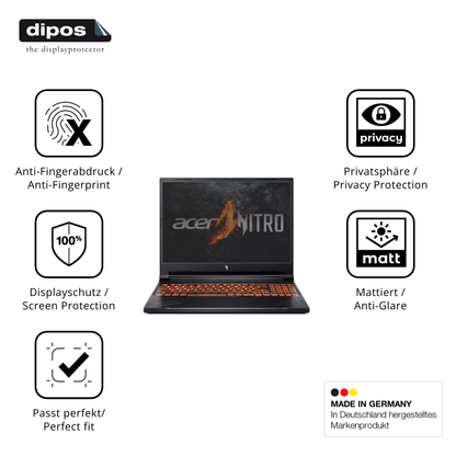 Privatsphäre-Schutz durch Sichtschutz-Folie passend zugeschnitten für acernitro v16