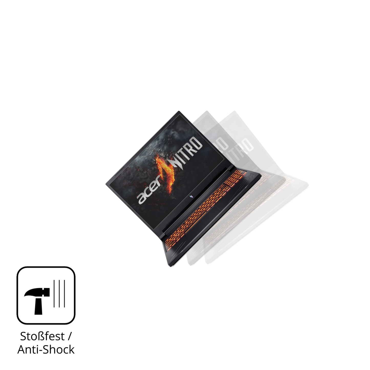 Schutz gegen Kratzer auf dem acernitro v16 Glas durch Schlüssel, Stöße gegen die Tischkante oder Stürze