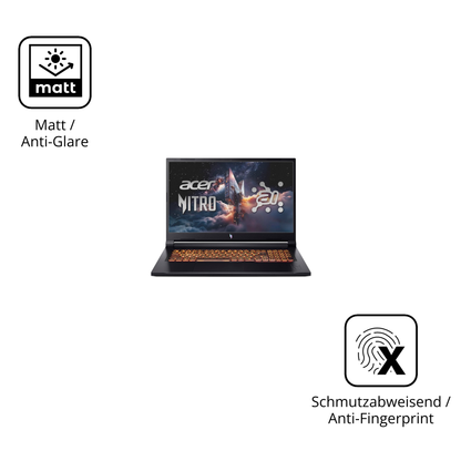 Dünne und entspiegelnde Folie passend zugeschnitten für Acer Nitro V17 AI