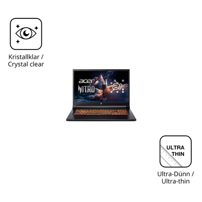 Dünne und klare Folie passend zugeschnitten für Acer Nitro V17 AI