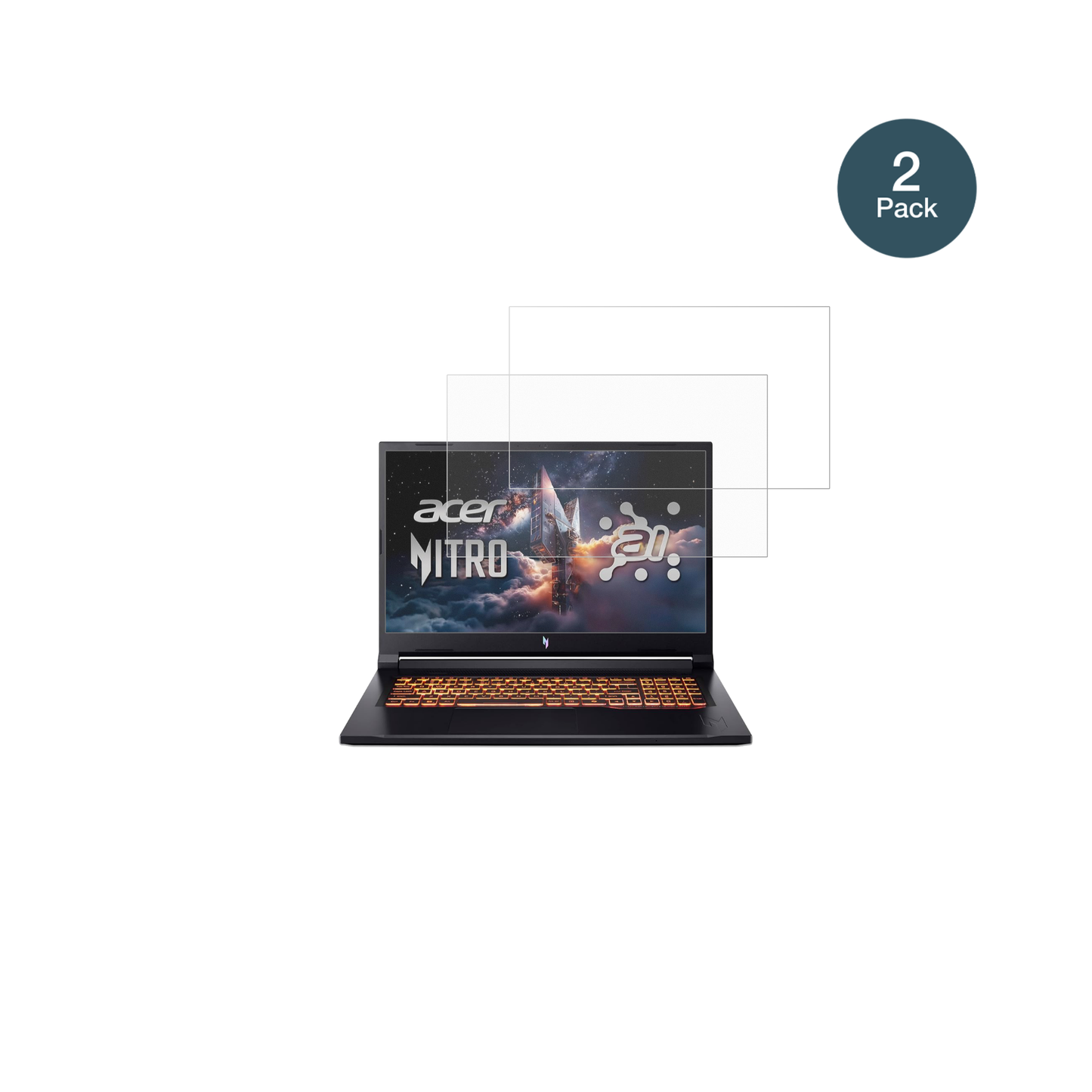 AcerNitro V17 AI mit aufgebrachter dipos Panzerfolie, die lästige Fingerabdrücke minimiert