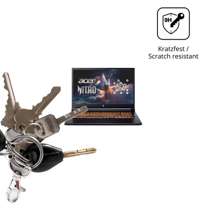 dipos Displayschutz für Acer Nitro V17 AI, mattierte Oberfläche, robuste Festigkeit und perfekte Passform
