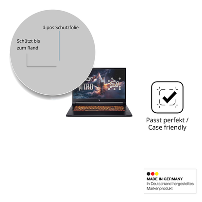 Schutzglasfolie mit optimaler Passform, zur Verwendung mit Hüllen geeignet
