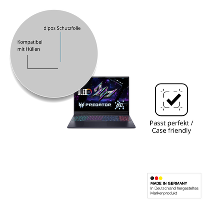 Schutzfolie mit optimaler Passform, zur Verwendung mit Hüllen geeignet