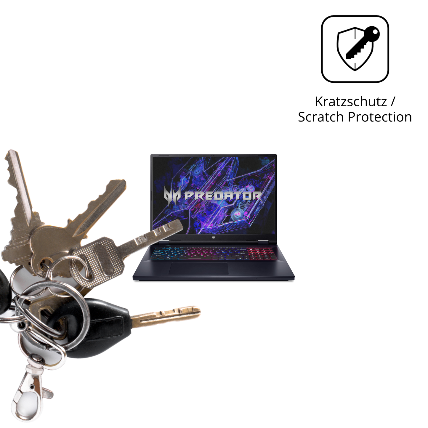 Schutz gegen Kratzer auf dem acer Predator Helios Neo 18 18 Zoll Glas durch Schlüssel oder Ähnliches