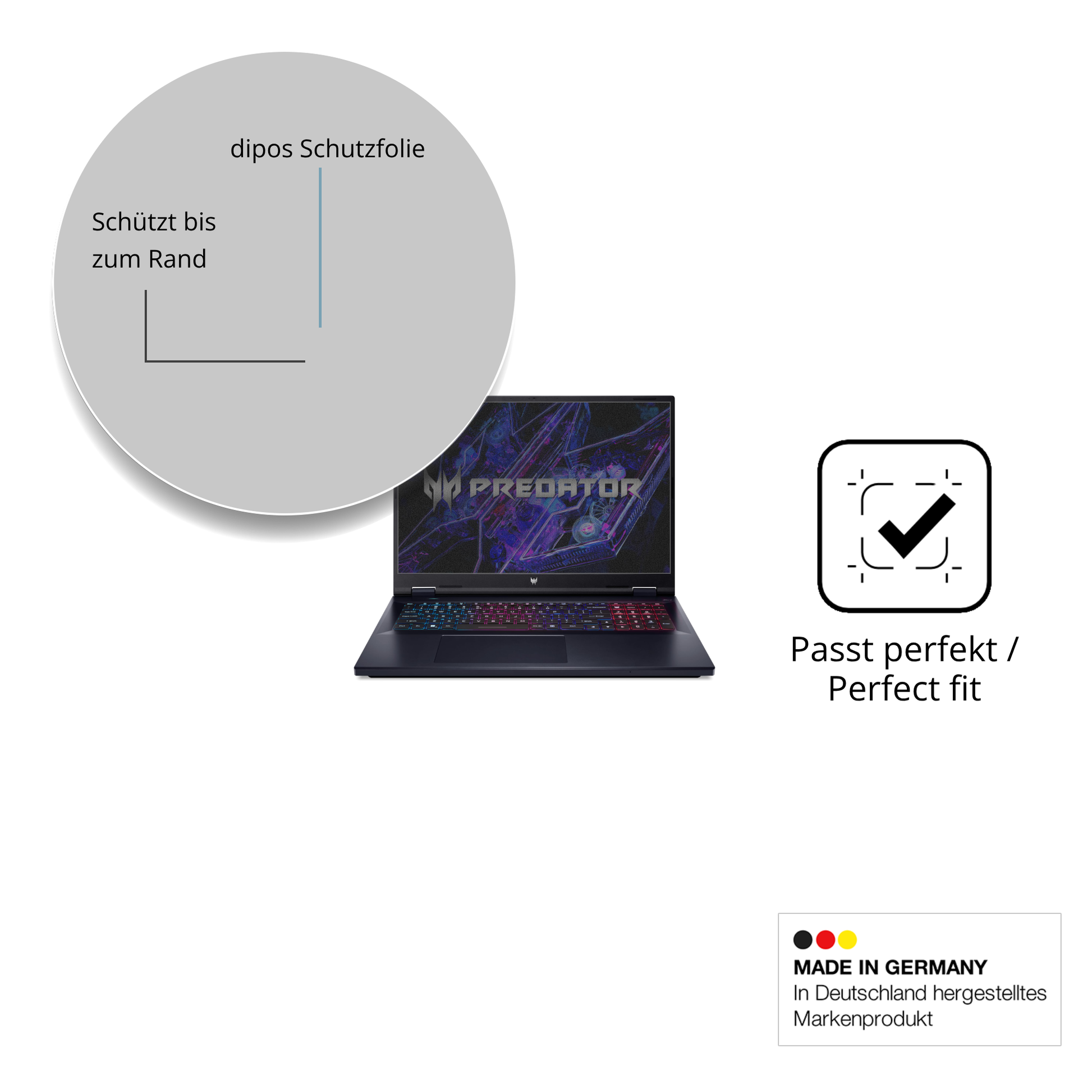 Schutz gegen Kratzer auf dem acer Predator Helios Neo 18 18 Zoll Glas durch Schlüssel oder Ähnliches