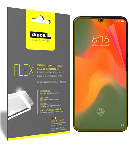 2x Screen Protector for Xiaomi Mi 9 Pro Protective Film covers 100% dipos Flex