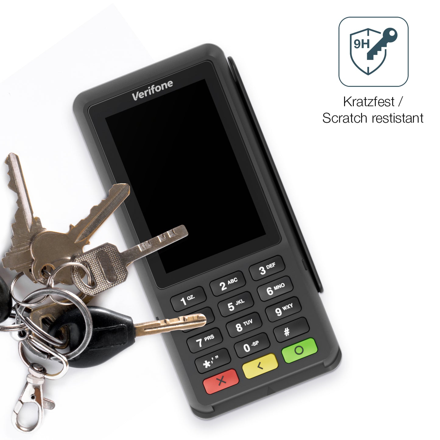 dipos Displayschutz für Adyen P400 Plus, mattierte Oberfläche, robuste Festigkeit und perfekte Passform