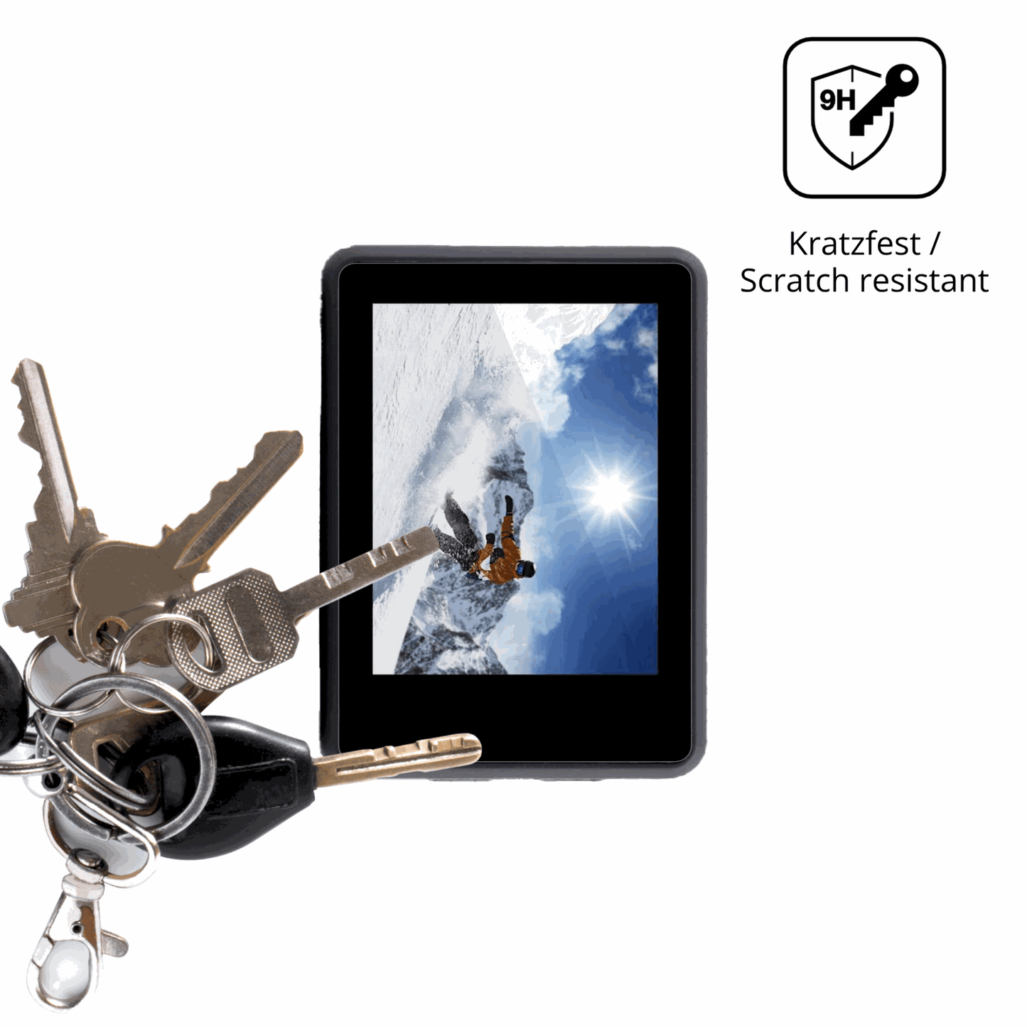 dipos Displayschutz für AgfaPhoto Realimove AC9000, transparente Oberfläche, perfekte Passform auch für die Rundungen