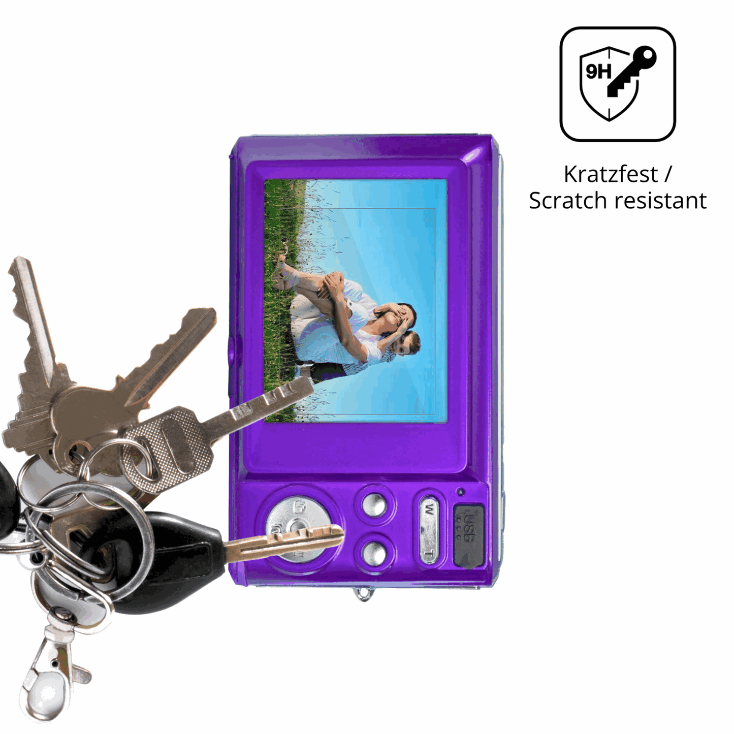 dipos Displayschutz für Agfa Photo Realishot DC5200, transparente Oberfläche, perfekte Passform auch für die Rundungen