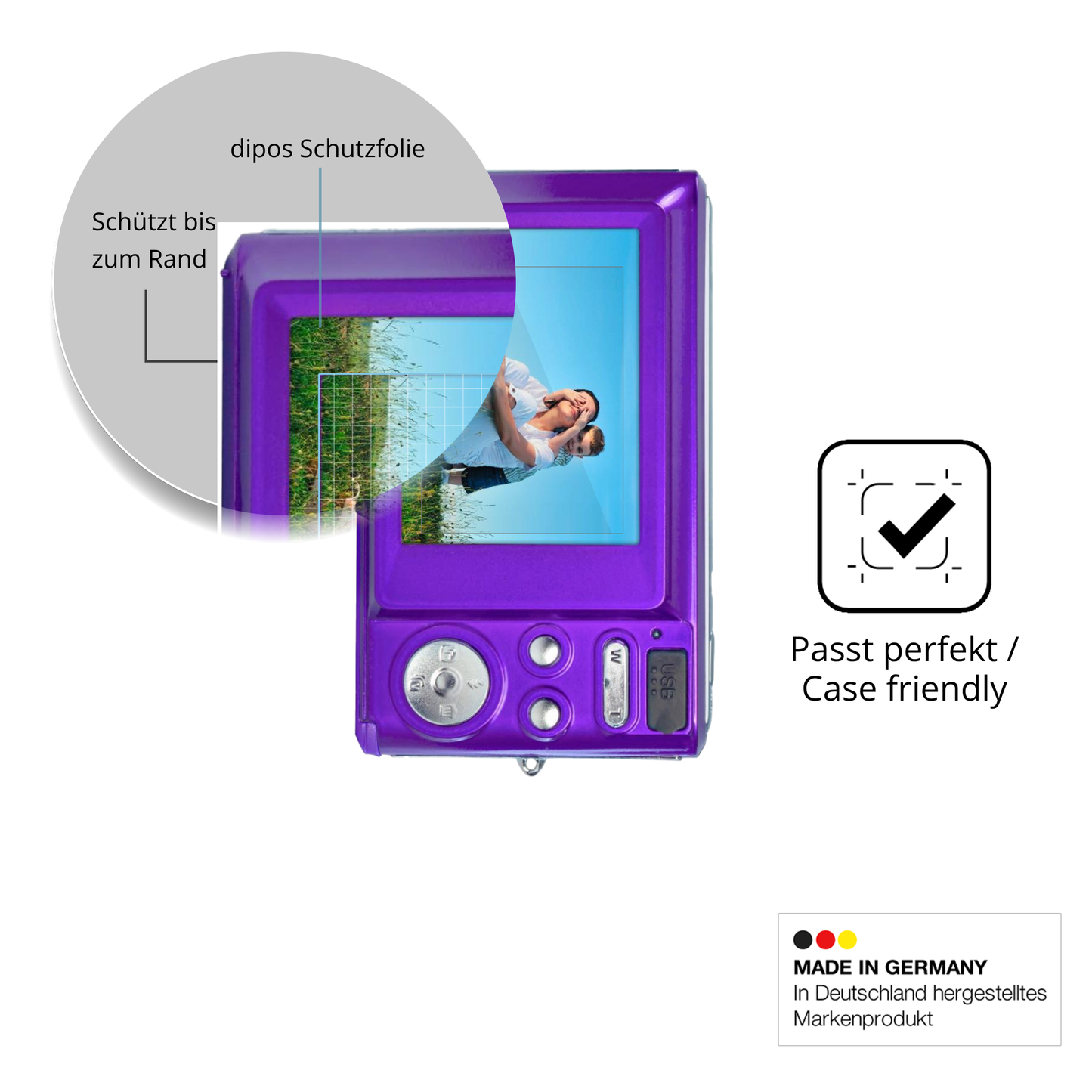 Besonders flexibler Displayschutz mit Anti-Shock-Schicht im Materialmix