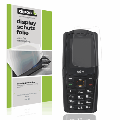 Matte Displayschutzfolie von dipos passend für AGM M6 SE, präziser Zuschnitt und blasenfrei montiert