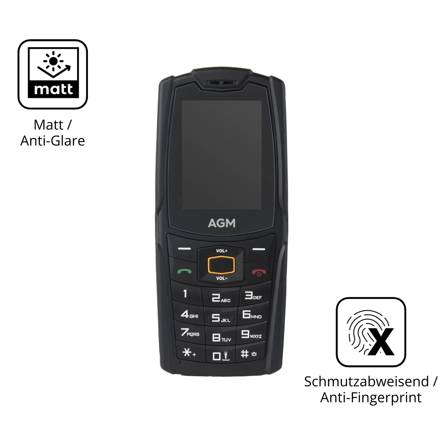 9H Hartbeschichtete, flexible Folie passend zugeschnitten für AGM M6 SE