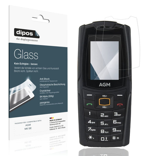 Klare Displayschutzfolie von dipos passend für AGM M6 SE, 9H kratzfest und blasenfrei montiert
