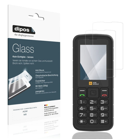 Klare Displayschutzfolie von dipos passend für AGM M9, 9H kratzfest und blasenfrei montiert