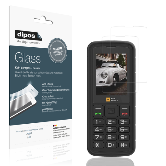Klare Displayschutzfolie von dipos passend für AGM M9, 9H kratzfest und blasenfrei montiert