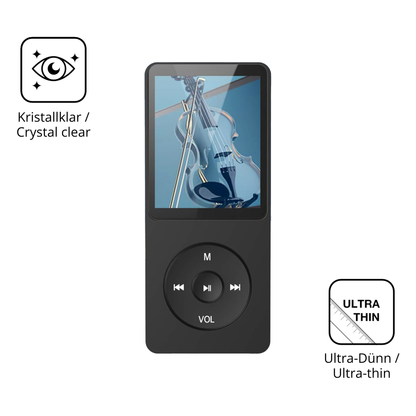 Dünne und klare Folie passend zugeschnitten für AGPTEK A02PLB MP3-Player
