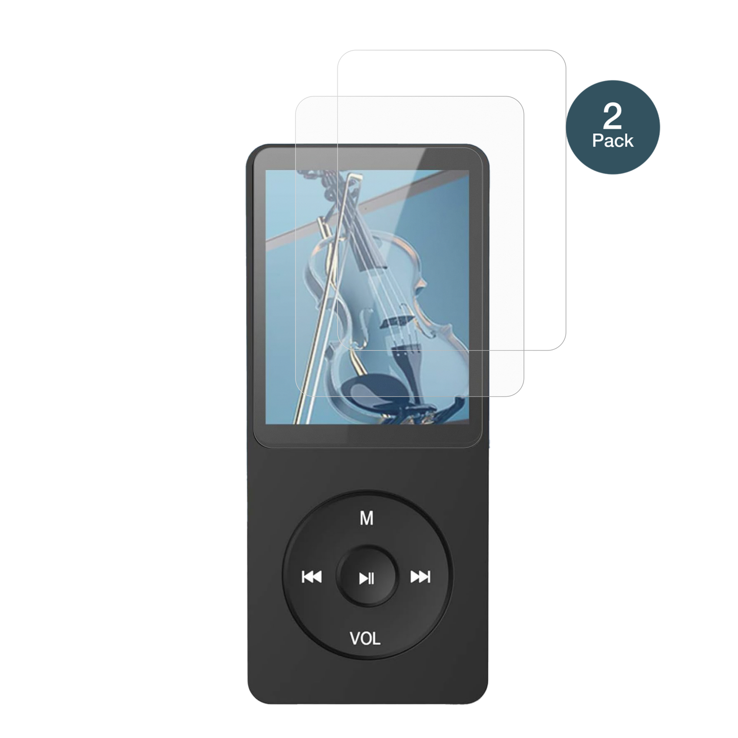 AGPTEKA02PLB MP3-Player mit aufgebrachter dipos Panzerfolie, die lästige Fingerabdrücke minimiert