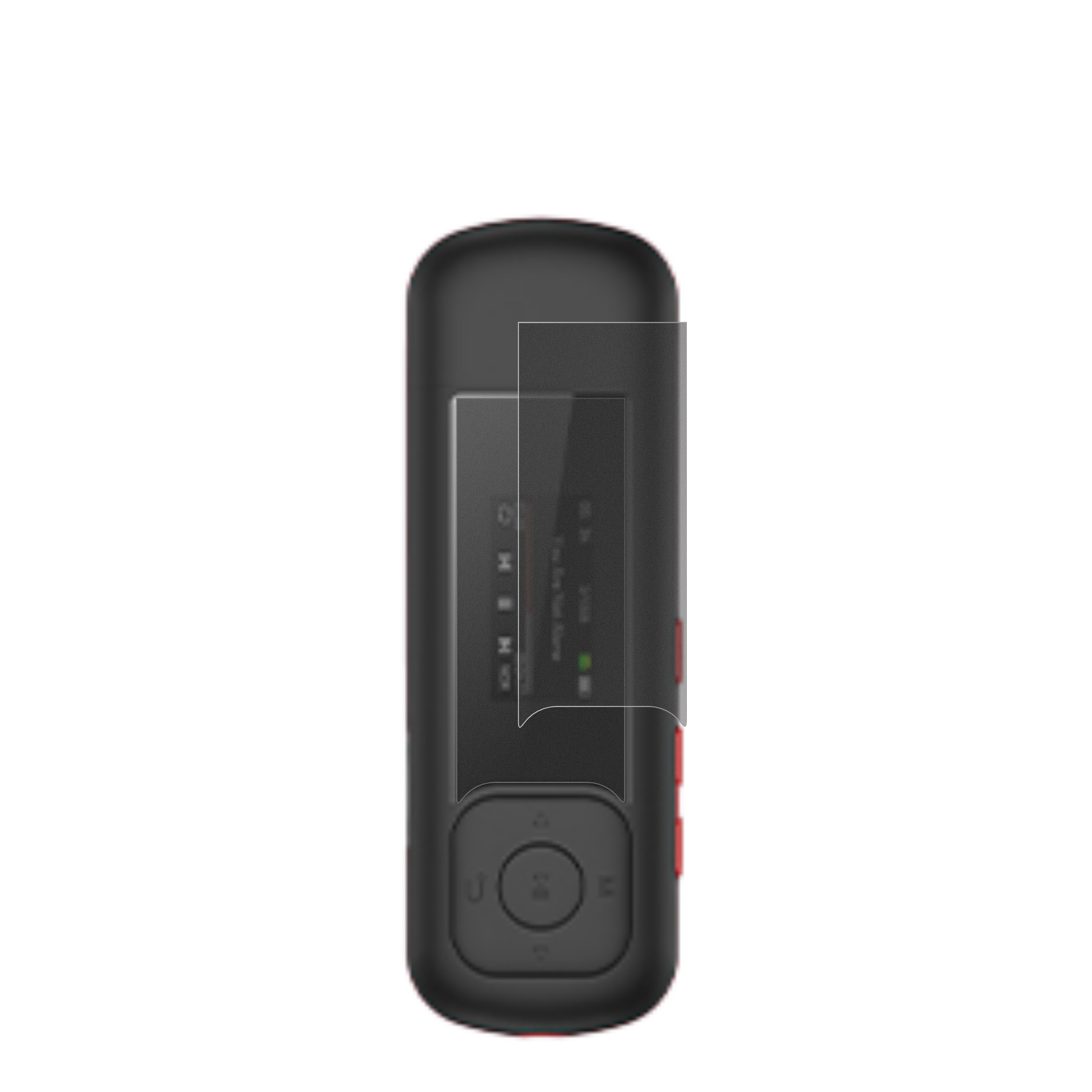 AGPTEKA55 MP3-Player mit aufgebrachtem dipos Displayschutz, der seitliche Einblicke blockiert