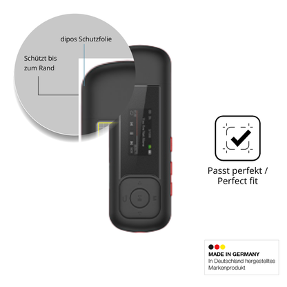 Schutz gegen Kratzer auf dem AGPTEK A55 MP3-Player Glas durch Schlüssel oder Ähnliches
