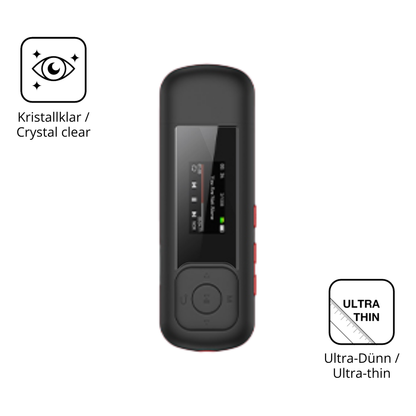 Dünne und klare Folie passend zugeschnitten für AGPTEK A55 MP3-Player
