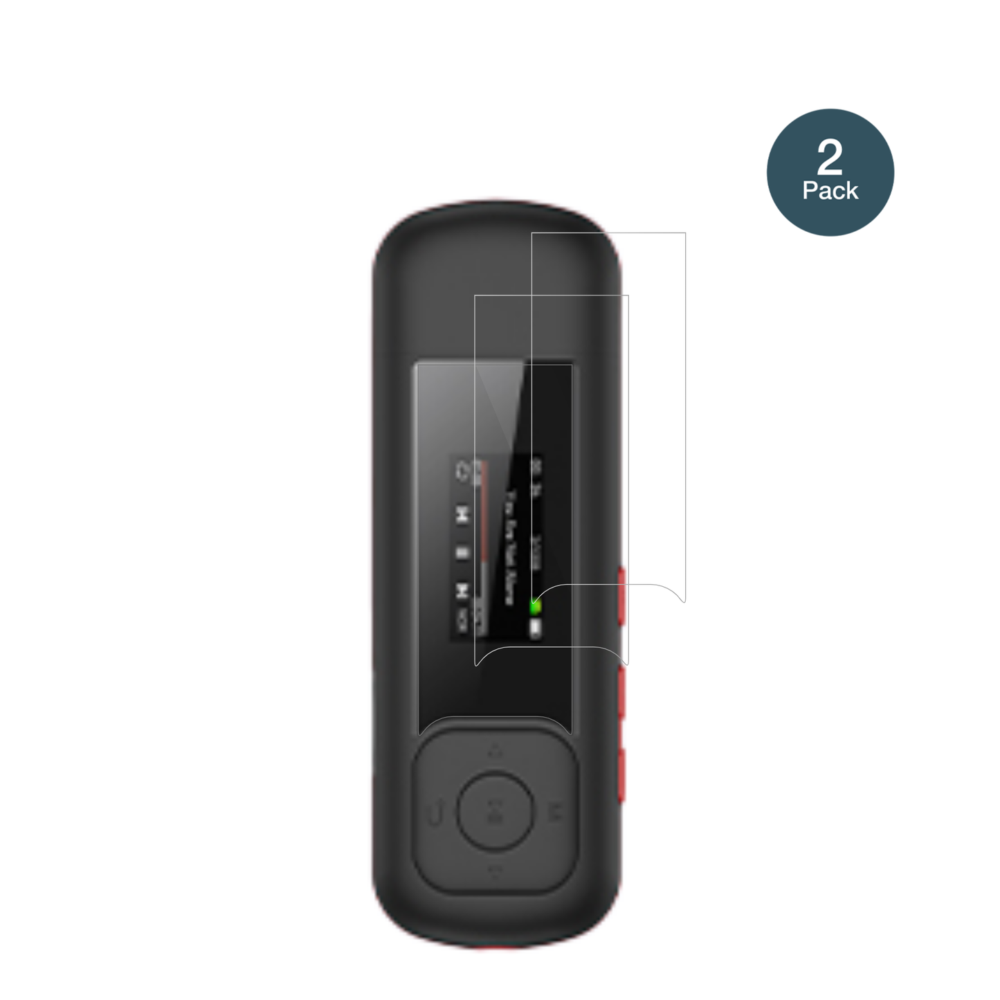AGPTEKA55 MP3-Player mit aufgebrachter dipos Flex Schutzfolie, glasklare Darstellung ohne Einschränkungen