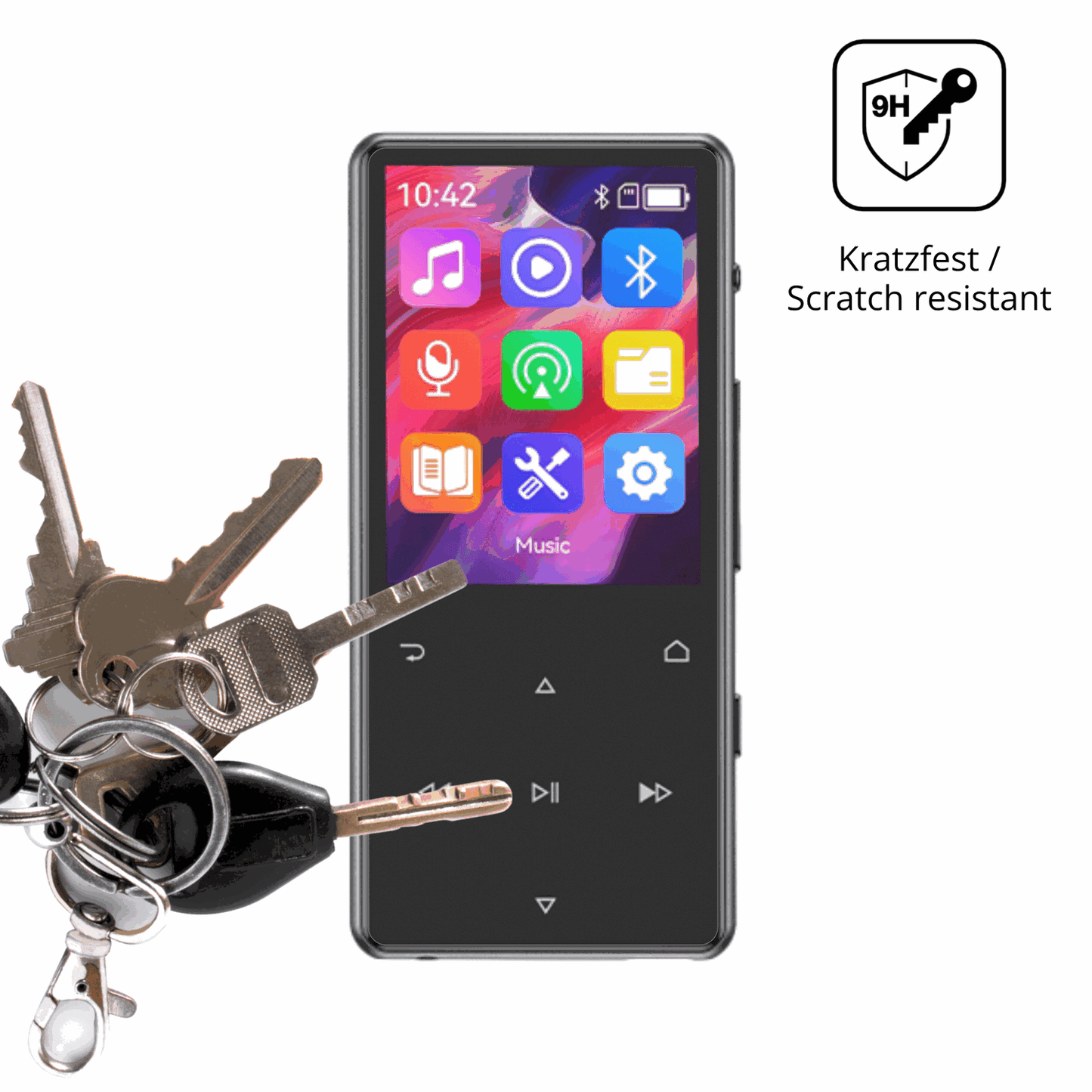 dipos Displayschutz für AGPTEK M6 MP3-Player, mattierte Oberfläche, robuste Festigkeit und perfekte Passform