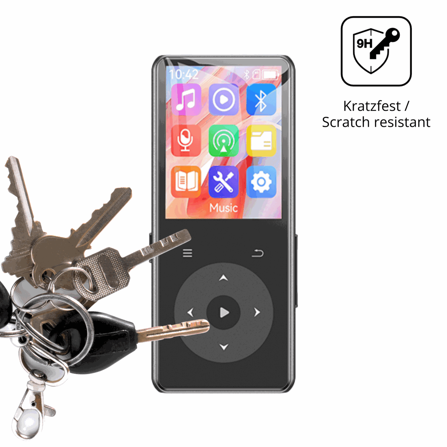 dipos Displayschutz für AGPTEK M7 MP3-Player, mattierte Oberfläche, robuste Festigkeit und perfekte Passform