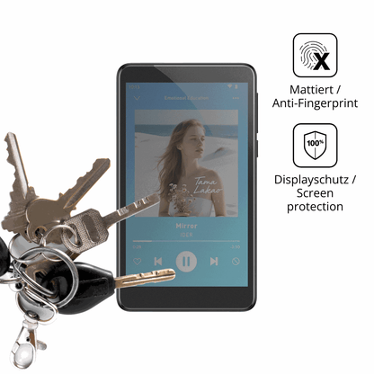 dipos Displayschutz für AGPTEK T08X MP3-Player, mattierte Oberfläche, Blickschutzfilter und perfekter Passform