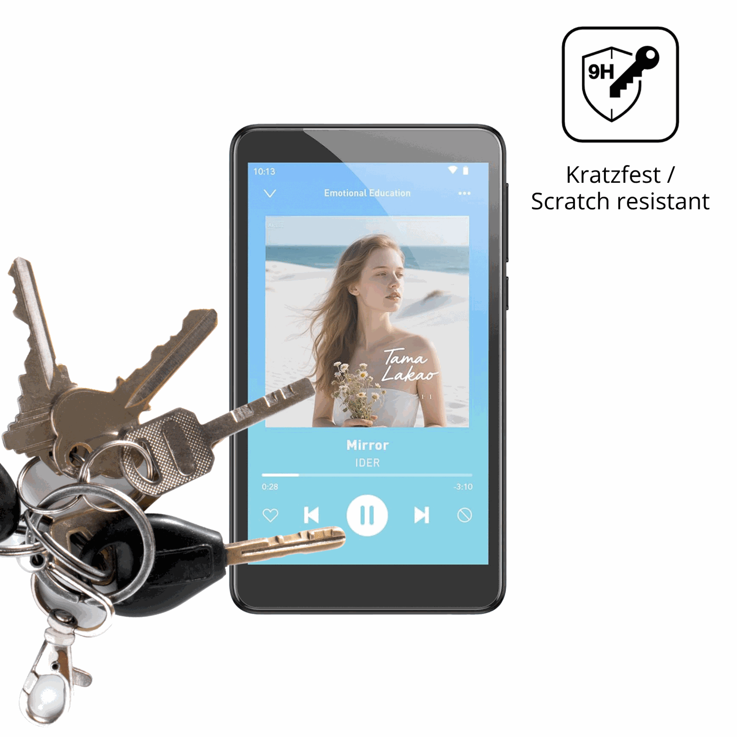 dipos Displayschutz für AGPTEK T08X MP3-Player, mattierte Oberfläche, robuste Festigkeit und perfekte Passform