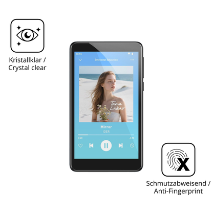 Flexible TPU-Folie passend zugeschnitten für AGPTEK T08X MP3-Player, vollständige Abdeckung