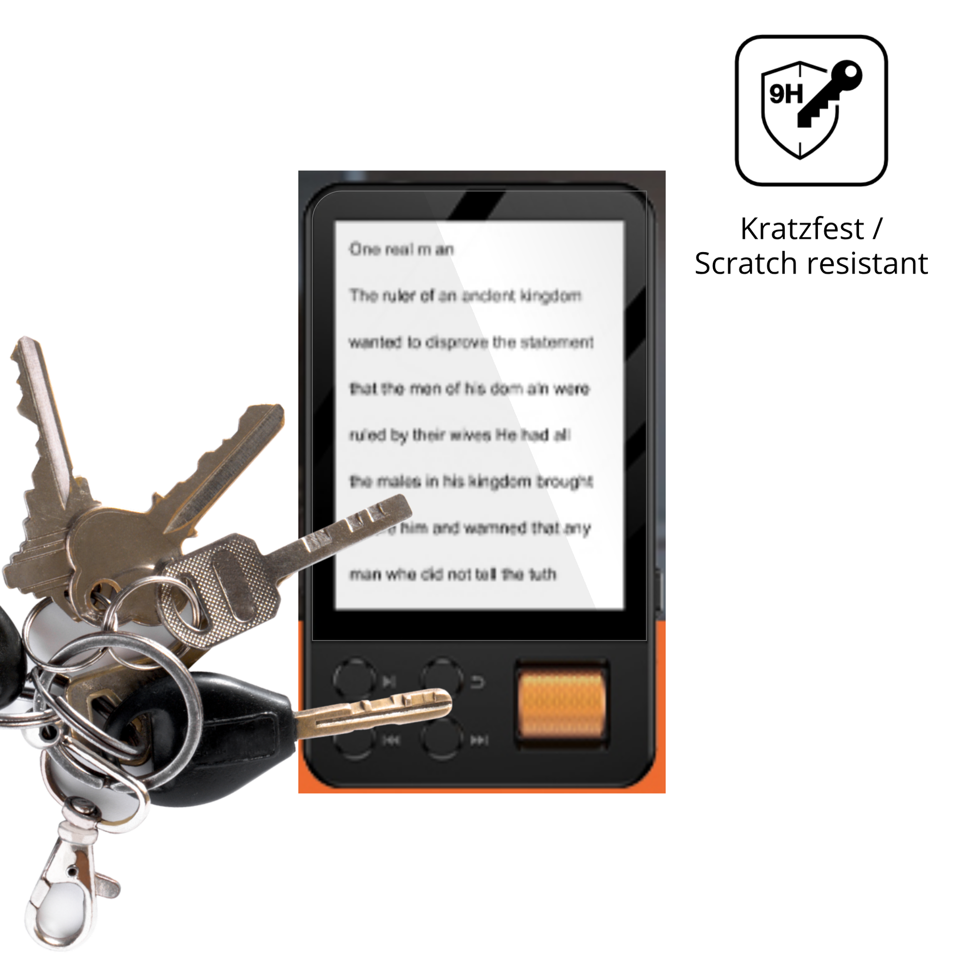 dipos Displayschutz für AGXOV D28 MP3-Player, transparente Oberfläche, perfekte Passform auch für die Rundungen