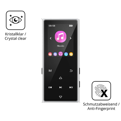 Flexible TPU-Folie passend zugeschnitten für AGXOV D50 MP3-Player, vollständige Abdeckung