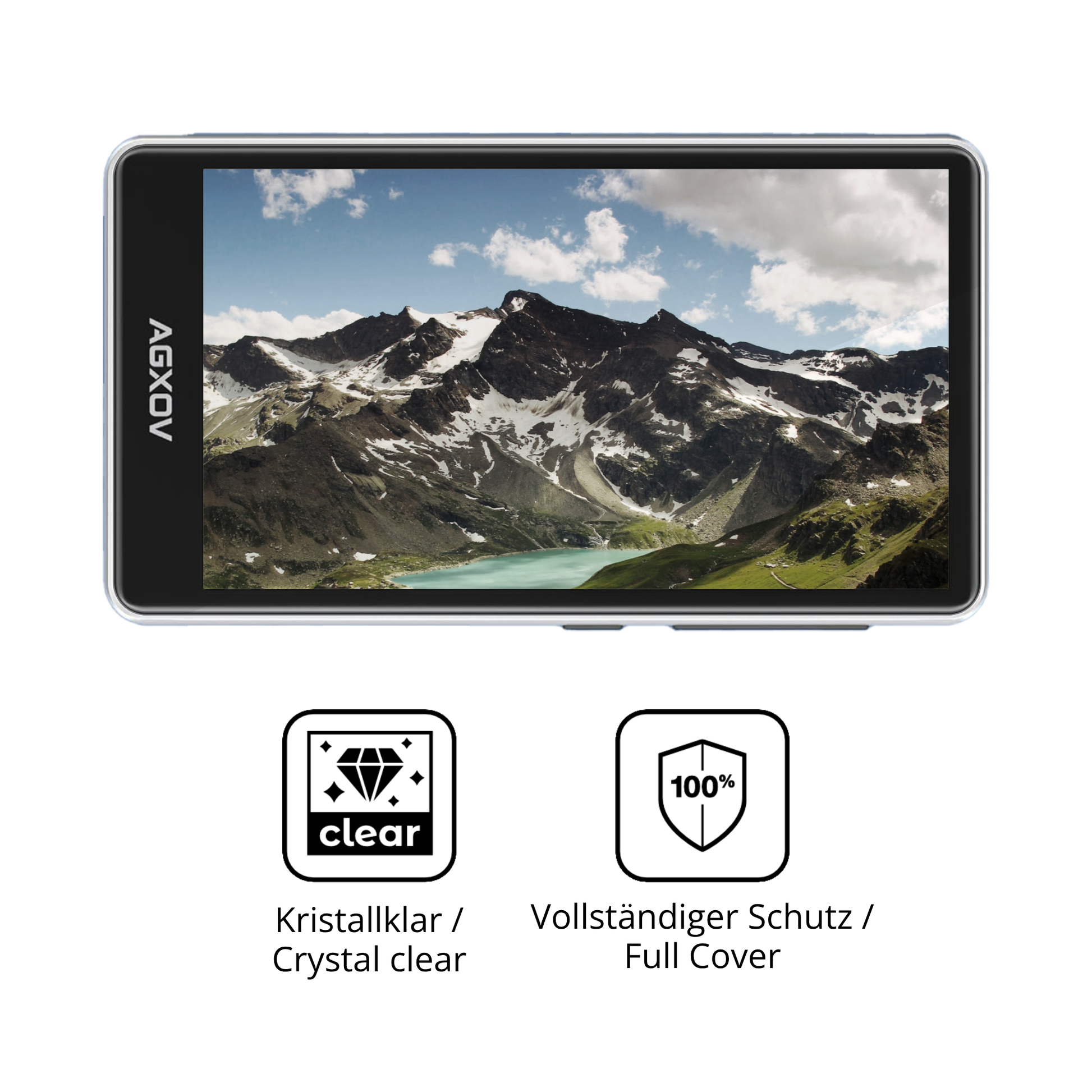 Dünne und klare Folie passend zugeschnitten für AGXOV P20 MP3-Player
