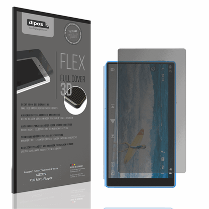 Blickschutzfolie von dipos passend für AGXOV P50 MP3-Player, 100% Displayabdeckung und blasenfreie Montage