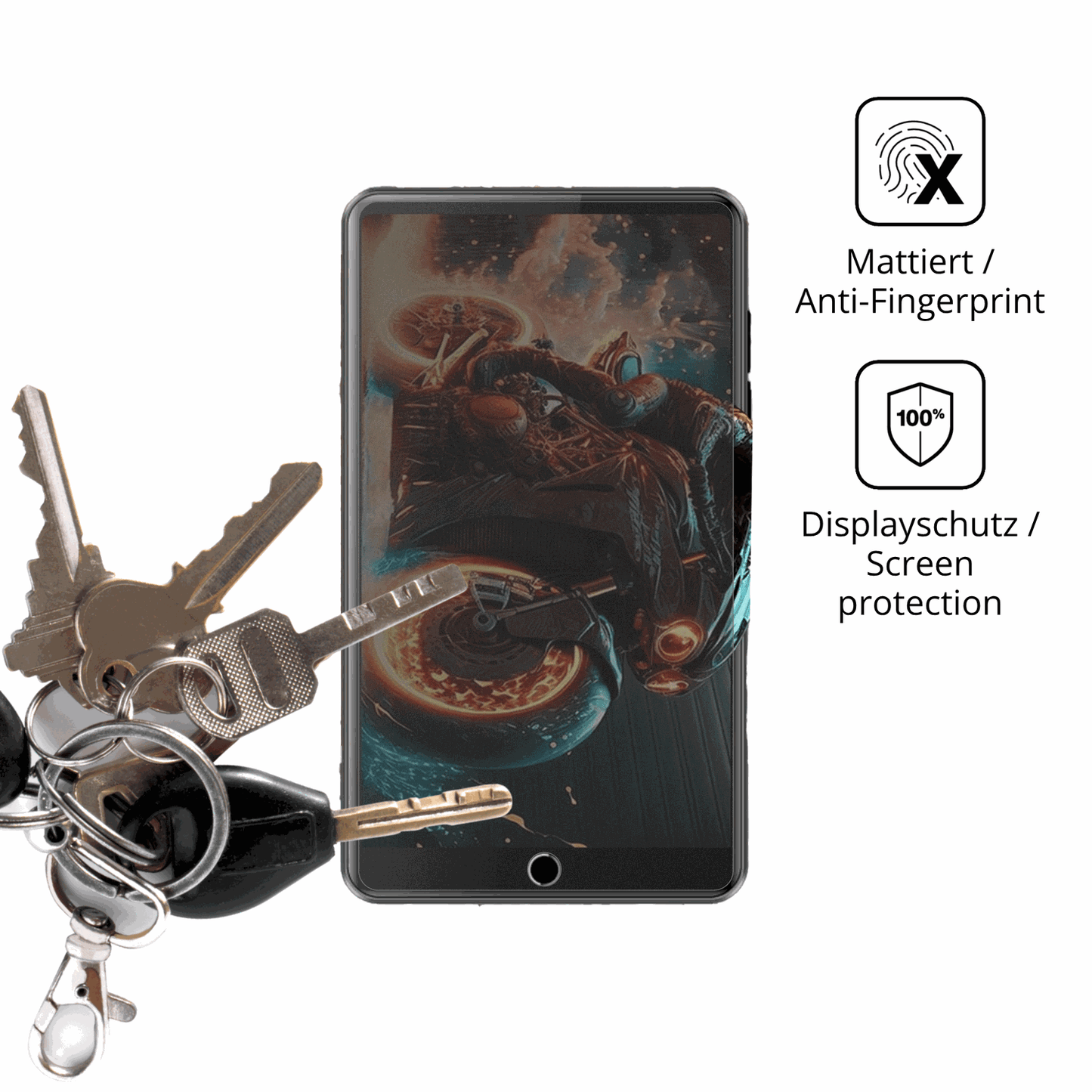 dipos Displayschutz für AHENOD G12 MP3-Player, mattierte Oberfläche, Blickschutzfilter und perfekter Passform