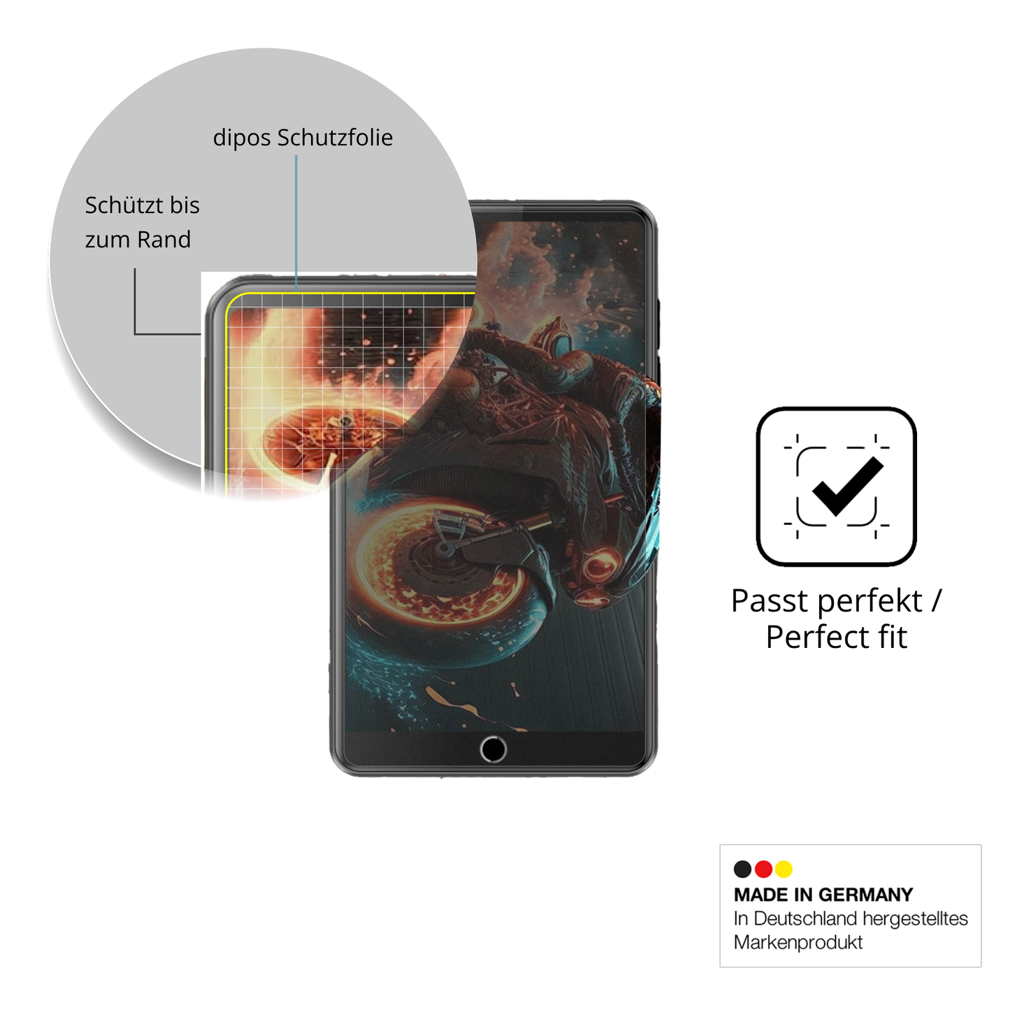 Schutz gegen Kratzer auf dem AHENOD G12 MP3-Player Glas durch Schlüssel oder Ähnliches