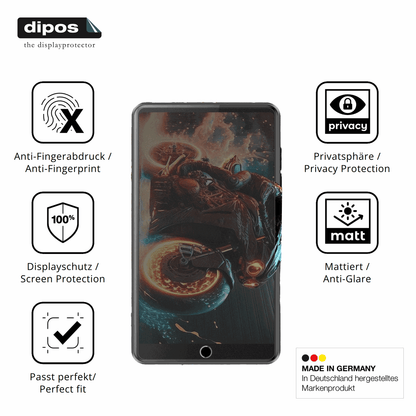 Privatsphäre-Schutz durch Sichtschutz-Folie passend zugeschnitten für AHENOD G12 MP3-Player