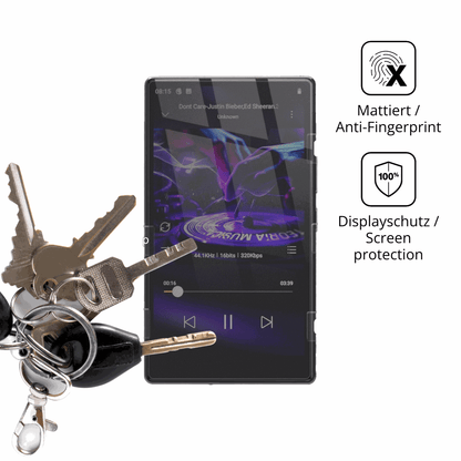 dipos Displayschutz für AHENOD G15 MP3-Player, mattierte Oberfläche, Blickschutzfilter und perfekter Passform
