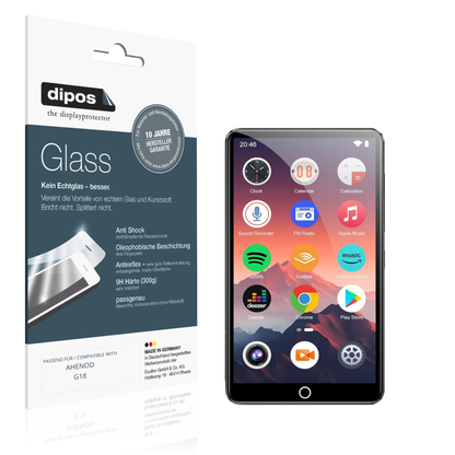Matte Displayschutzfolie von dipos passend für AHENOD G18, 9H kratzfest und blasenfrei montiert