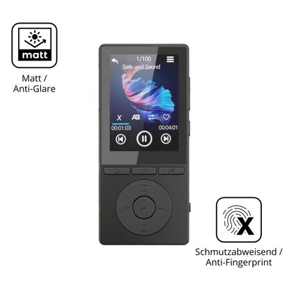 Dünne und entspiegelnde Folie passend zugeschnitten für Aiandcc M6 MP3-Player