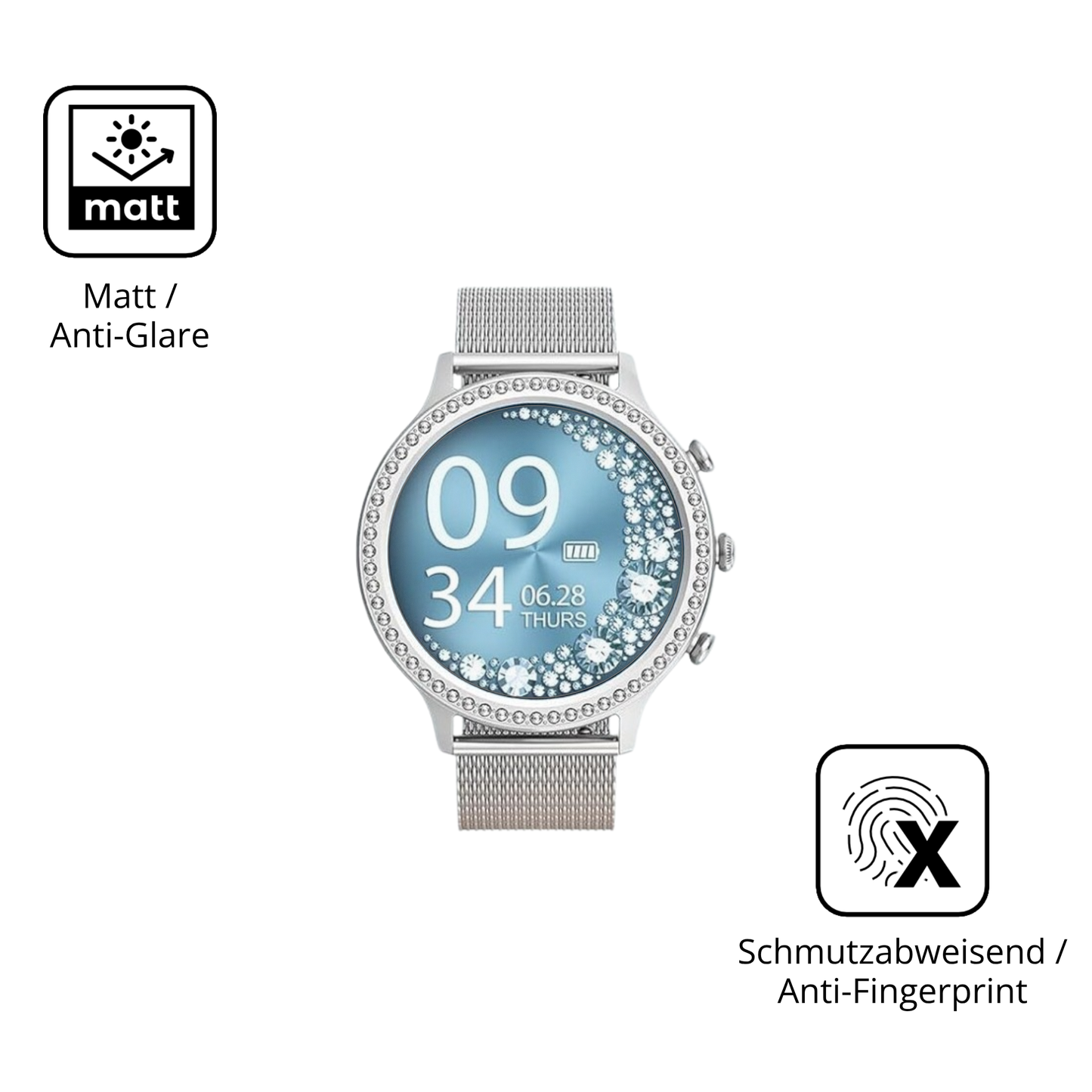 6x Schutzfolie matt für Aimiuvei S53 1.32 Zoll Display-Schutzfolie