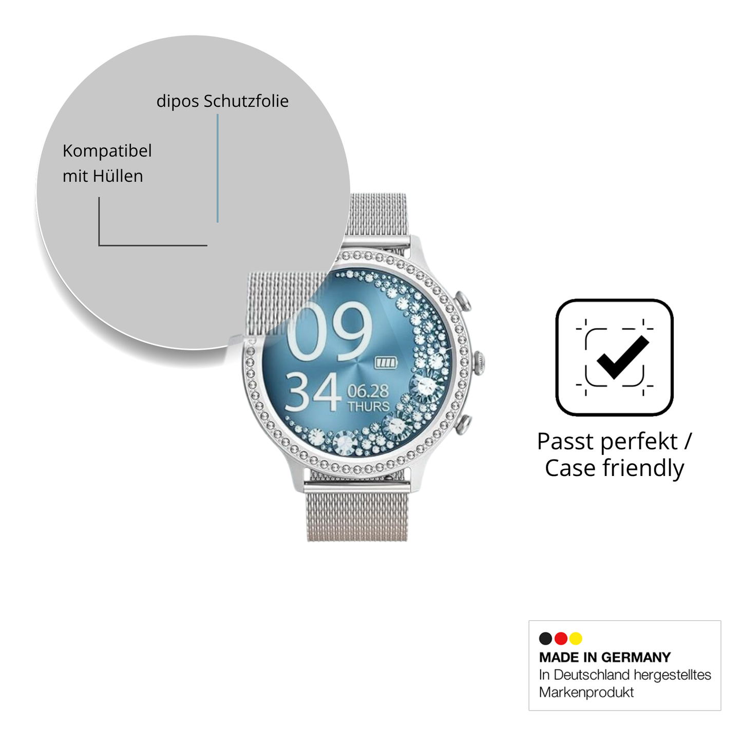 6x Schutzfolie klar für Aimiuvei S53 1.32 Zoll Display-Schutzfolie