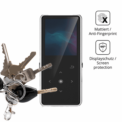 dipos Displayschutz für AiMoonsa B27 MP3-Player, mattierte Oberfläche, Blickschutzfilter und perfekter Passform