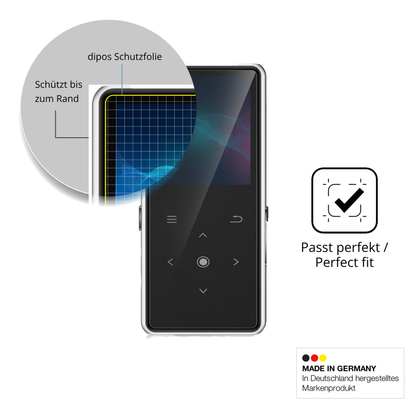 Schutz gegen Kratzer auf dem AiMoonsa B27 MP3-Player Glas durch Schlüssel oder Ähnliches