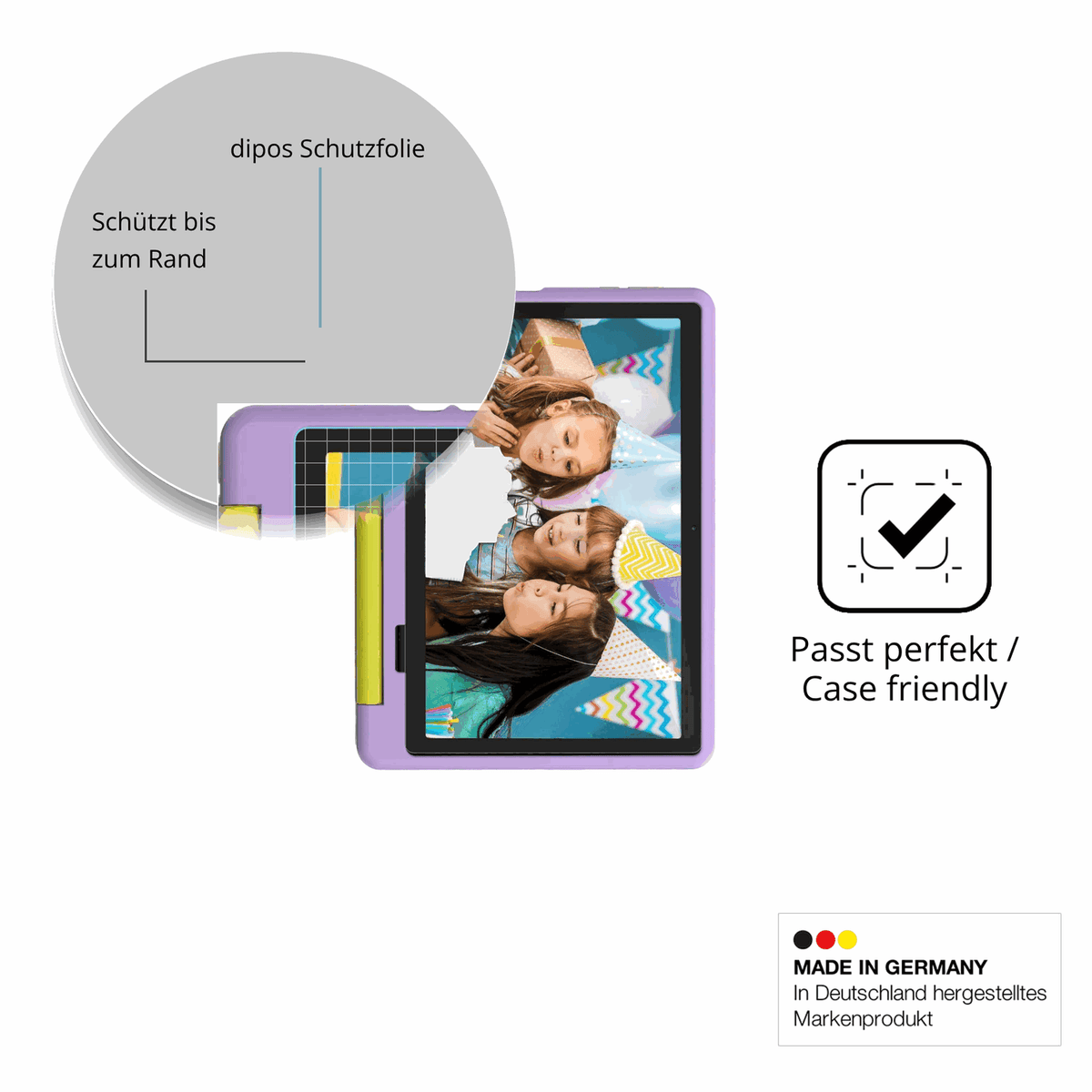 2x Screen Protector for Ainmel 1028 Kids Tablet 10.1 Zoll Flexible Glass 9H