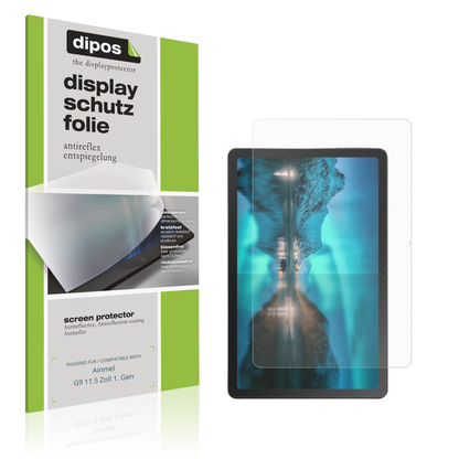 Matte Displayschutzfolie von dipos passend für Ainmel G9 11.5 Zoll 1. Gen, präziser Zuschnitt und blasenfrei montiert